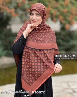 روسری کشمیر وارداتی آجری میس لاکچری