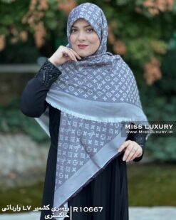 روسری کشمیر وارداتی خاکستری میس لاکچری