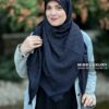 روسری کشمیر وارداتی سورمه ای میس لاکچری