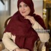 روسری کنفی 140 وارداتی زرشکی میس لاکچری