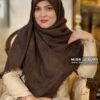 روسری کنفی 140 وارداتی قهوه ای میس لاکچری